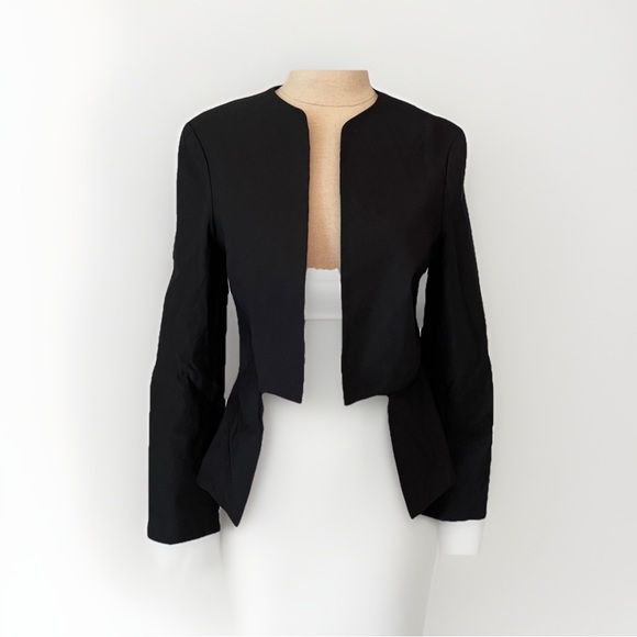 Derek Lam 10 Crosby  Black Notch peplum hem peplum blazer jacket 6 - Picture 1 of 14